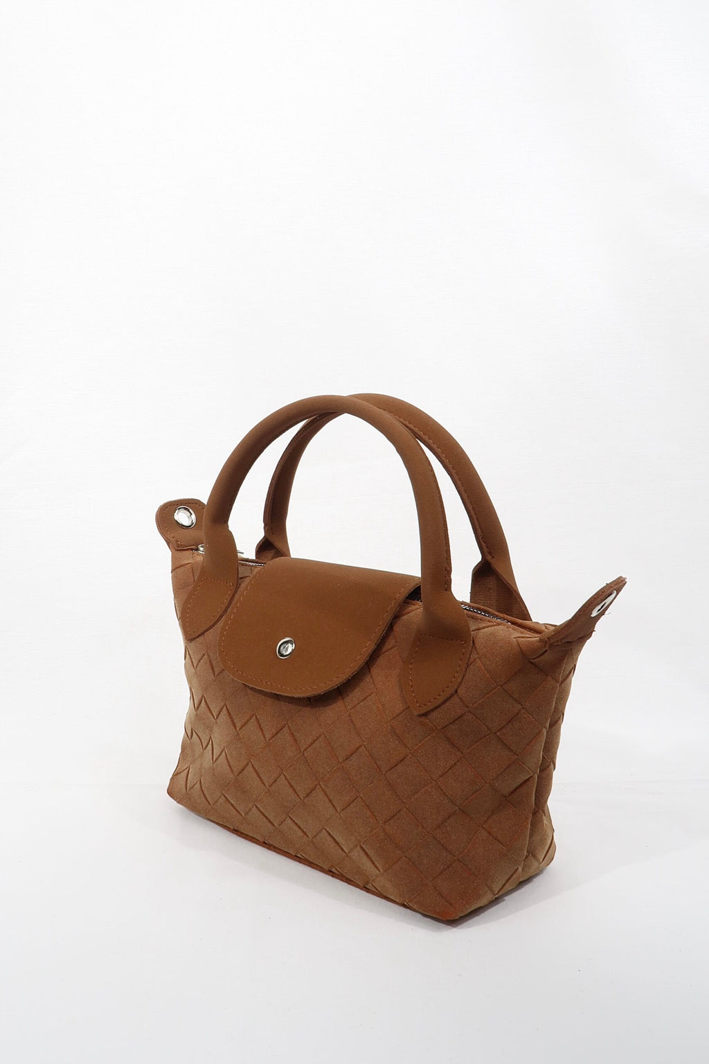 Tiger Small Suede Camel Bag